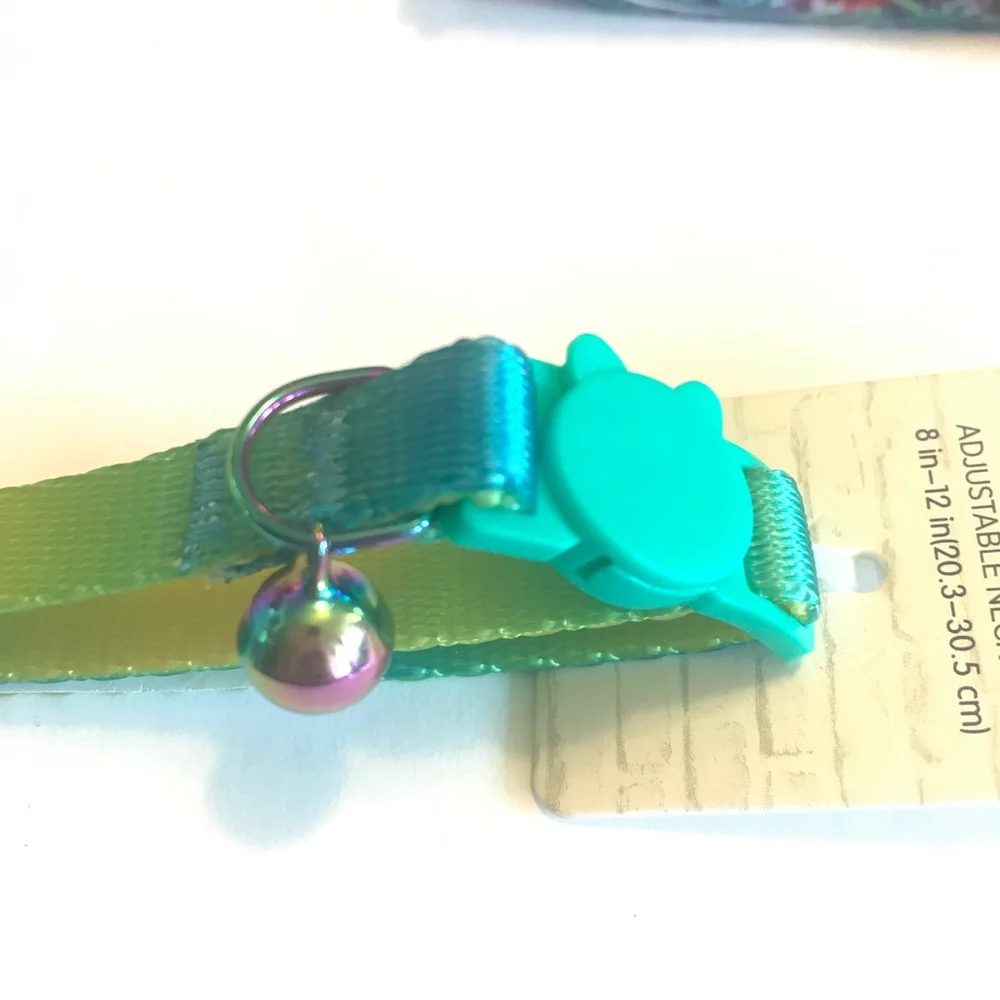 Whisker City 2 Easy Release Adult Cat Collars Adjustable Tie Dye & Green Ombré - Picture 10 of 12